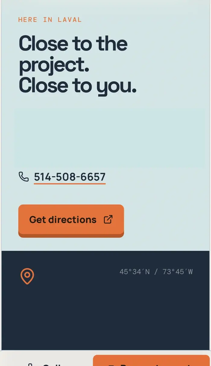 HVAC website location page